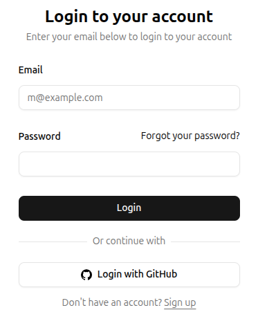 Login with GitHub